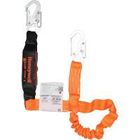 Titan Energy-Absorbing Lanyard, 6', Locking Snap Hook Center, Locking Snap Hook Leg Ends, Polyester R.M.G. Prévention