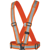 5591 Adjustable Safety Sash, High Visibility Orange, Silver Reflective Colour, One Size R.M.G. Prévention