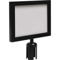 Cadre d'enseigne pour poteau de barri&egrave;re pour le contr&ocirc;le des foules, Noir R.M.G. Prévention