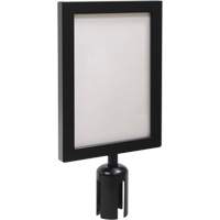 Cadre d'enseigne pour poteau de barri&egrave;re pour le contr&ocirc;le des foules, Noir R.M.G. Prévention