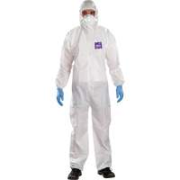Alphatec Microchem Coveralls with Collar, Large, White, SMS R.M.G. Prévention