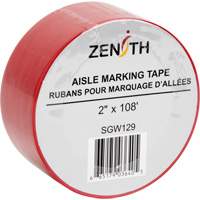 Aisle Marking Tape, 2" x 108', PVC, Red R.M.G. Prévention