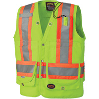 6696 Surveyor's Safety Vest, High Visibility Lime-Yellow, 4X-Large, Polyester R.M.G. Prévention