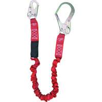 ShockSorb Internal Shock Lanyard, 6', Rebar Hook Center, Snap Hook Leg Ends, Polyester R.M.G. Prévention