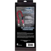 ShockSorb Internal Shock Lanyard, 6', Snap Hook Center, Snap Hook Leg Ends, Polyester R.M.G. Prévention