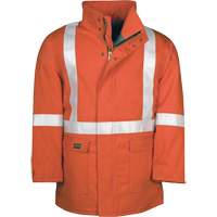 Parka dhiver &agrave; doublure matelass&eacute;e AllOut Westex UltraSoft avec bandes r&eacute;fl&eacute;chissantes, Petit, Orange haute visibilit&eacute;, 46 cal/cm² R.M.G. Prévention