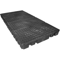 Black Diamond Low Profile Spill Pallet, 102 US gal. Spill Capacity, 96" x 49" x 6.5" R.M.G. Prévention
