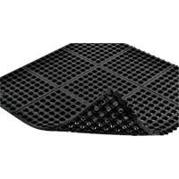 Tapis antifatigue &agrave; imbrication Cushion-Ease 550, &agrave; fentes, 3' x 3' x 3/4", Noir, Caoutchouc R.M.G. Prévention