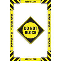 "Keep Clear Do Not Block" Floor Marking Kit, Adhesive, English with Pictogram R.M.G. Prévention