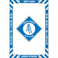 "Ladder Storage" Floor Marking Kit, Adhesive, English with Pictogram R.M.G. Prévention