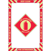 "Fire Extinguisher" Floor Marking Kit, Adhesive, English with Pictogram R.M.G. Prévention