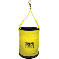 Seau escamotable avec rev&ecirc;tement en vinyle, 11" lo x 11" la x 16" h, Nylon, Noir/Jaune R.M.G. Prévention