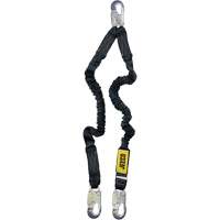Arc Flash Lanyard, 4', Locking Snap Hook Center, Locking Snap Hook Leg Ends, Nylon R.M.G. Prévention