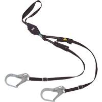 V-Series Utility Energy Absorbing Lanyard, 6', Rebar Hook Center, Snap Hook Leg Ends, Nylon R.M.G. Prévention