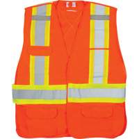 CSA-Compliant High-Visibility Surveyor Vest, High Visibility Orange, 2X-Large, Polyester R.M.G. Prévention