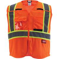 Veste de s&eacute;curit&eacute; pour signaleur, Orange haute visibilit&eacute;, Moyen/Petit R.M.G. Prévention
