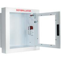 Semi-Recessed Large Cabinet with Alarm, Zoll AED Plus&reg;/Zoll AED 3/Cardio-Science/Physio-Control For, Non-Medical R.M.G. Prévention