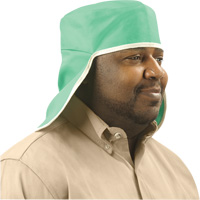 Chapeau avec couvre-nuque en coton ignifug&eacute; Weldlite, Taille unique, Vert R.M.G. Prévention