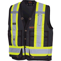 6692BK Veste de s&eacute;curit&eacute; pour arpenteur, Noir, Moyen, Polyester R.M.G. Prévention