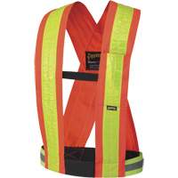 5593 Safety Sash, High Visibility Orange, Yellow Reflective Colour, One Size R.M.G. Prévention