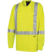 6905A Ultra-Cool Ultra-Breathable Long-Sleeved Safety Shirt, X-Small, High Visibility Lime-Yellow R.M.G. Prévention