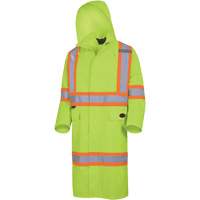 5631 The Rock 300D Waterproof Long Coat, Polyester, Small, High Visibility Lime-Yellow R.M.G. Prévention