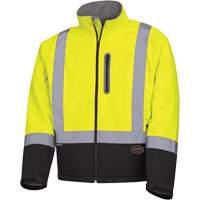 5689 Mechanical-Strength Softshell Safety Jacket, Black/High Visibility Lime-Yellow, Small R.M.G. Prévention