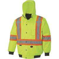 5023 Waterproof 7-in-1 Bomber Jacket, Polyester, High Visibility Lime-Yellow, Small R.M.G. Prévention