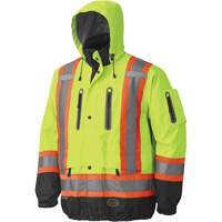 5201 Veste imperm&eacute;able et respirante de premi&egrave;re qualit&eacute;, Polyester, Noir/Jaune lime haute visibilit&eacute;, Grand R.M.G. Prévention