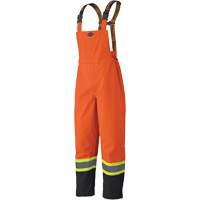 5404 300D Trilobal Ripstop Waterproof Bib Pants, Polyester, Small, Black/High Visibility Orange R.M.G. Prévention