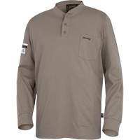 331 Chandail Henley en tricot interlock ignifuge, Petit, Beige R.M.G. Prévention