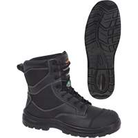 1050 Black Composite Safety Work Boots, Leather, Size 14, Impermeable R.M.G. Prévention