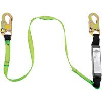 SA-5400-6 Shock Absorbing Lanyard, 6', Snap Hook Center, Snap Hook Leg Ends, Polyester R.M.G. Prévention