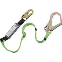 SA-5402-6A Shock Absorbing Lanyard, 6', Rebar Hook Center, Snap Hook Leg Ends, Polyester R.M.G. Prévention