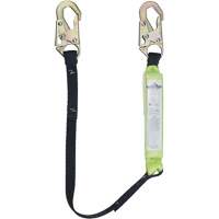 SA-6400-4 Shock Absorbing Lanyard, 4', Snap Hook Center, Snap Hook Leg Ends, Polyester R.M.G. Prévention