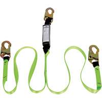 SA-54000-4 Shock Absorbing Lanyard, 4', Snap Hook Center, Snap Hook Leg Ends, Polyester R.M.G. Prévention