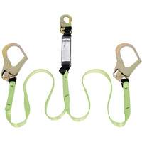 SA-54022-6 Shock Absorbing Lanyard, 6', Rebar Hook Center, Snap Hook Leg Ends, Polyester R.M.G. Prévention