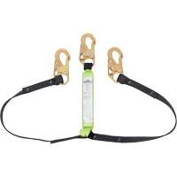 SA-64000-6 Shock Absorbing Lanyard, 6', Snap Hook Center, Snap Hook Leg Ends, Polyester R.M.G. Prévention