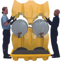 Syst&egrave;me de confinement Ultra-Drum sans drain pour 4 barils, 53" lo x 53" la x 77,8" ha, 3000 gal. US Capacit&eacute; R.M.G. Prévention