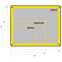 Petit tampon Ultra-Filter, Capacit&eacute; 0,8 gal. US, 2,5' la x 2' lo x 3" h, Paroi en mousse R.M.G. Prévention