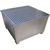 Steel Ultra-IBC Spill Pallet&reg;, 370 US gal. Spill Capacity, 57.6" x 34.7" x 56.9" R.M.G. Prévention