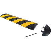 Speed Bump Kit, Rubber, 4' L x 11" W x 2" H R.M.G. Prévention