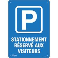 Enseigne  Stationnement r&eacute;serv&eacute; aux visiteurs , 10" x 14", Plastique, Français avec pictogramme R.M.G. Prévention