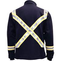 Flame Resistant Striped Full Zip Fleece Jacket, X-Large, Navy Blue R.M.G. Prévention
