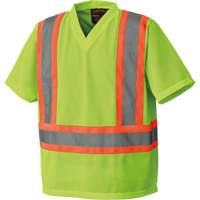 5993P Mesh Safety T-Shirt, Polyester, Small, High Visibility Lime-Yellow R.M.G. Prévention