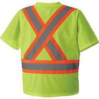 5993P Mesh Safety T-Shirt, Polyester, Small, High Visibility Lime-Yellow R.M.G. Prévention