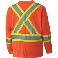 6984 Traffic Micro Mesh Long-Sleeved Safety Shirt, Small, High Visibility Orange R.M.G. Prévention
