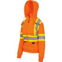 6924W Women's Fleece Hoodie with Zipper, Polyester, X-Small, High Visibility Orange R.M.G. Prévention