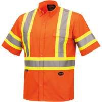 4442 Ultra Cool Short-Sleeved Safety Shirt, Cotton, Small, High Visibility Orange R.M.G. Prévention