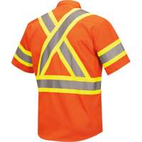 4442 Ultra Cool Short-Sleeved Safety Shirt, Cotton, Small, High Visibility Orange R.M.G. Prévention